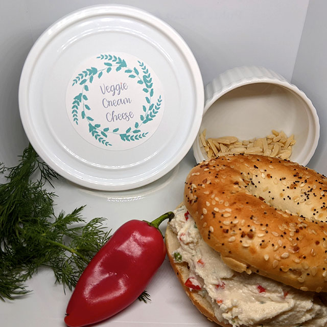 Image of Vegan Plant Based Garden Veggie Cream Cheese Spread by Twidley Bits