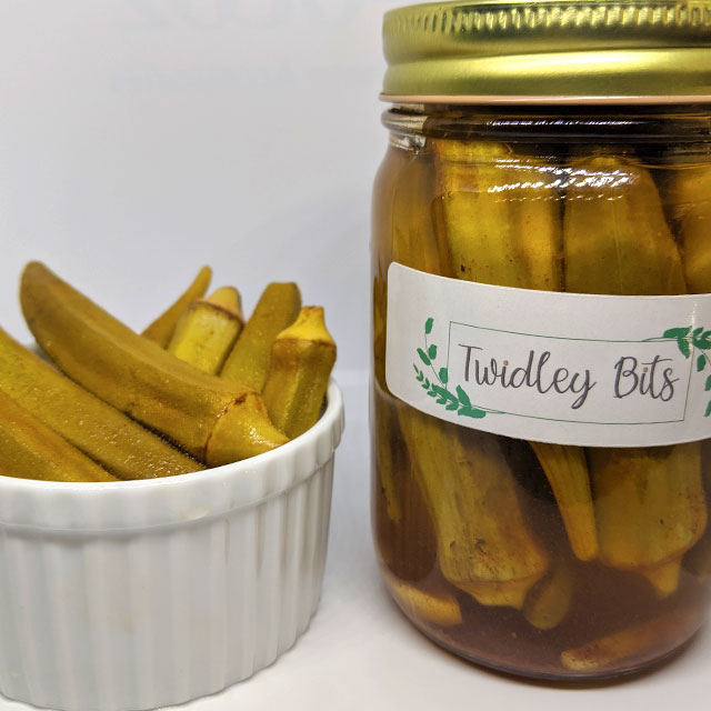 Picture of Pickled Hot Okra Pickles by Twidley Bits